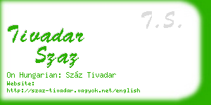 tivadar szaz business card